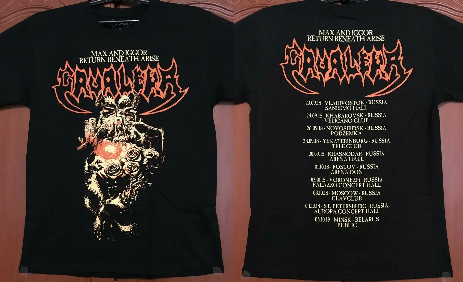 CAVALERA Return Beneath Arise,Tour 2018 New Official Licensed T-Shirt, Sepultura