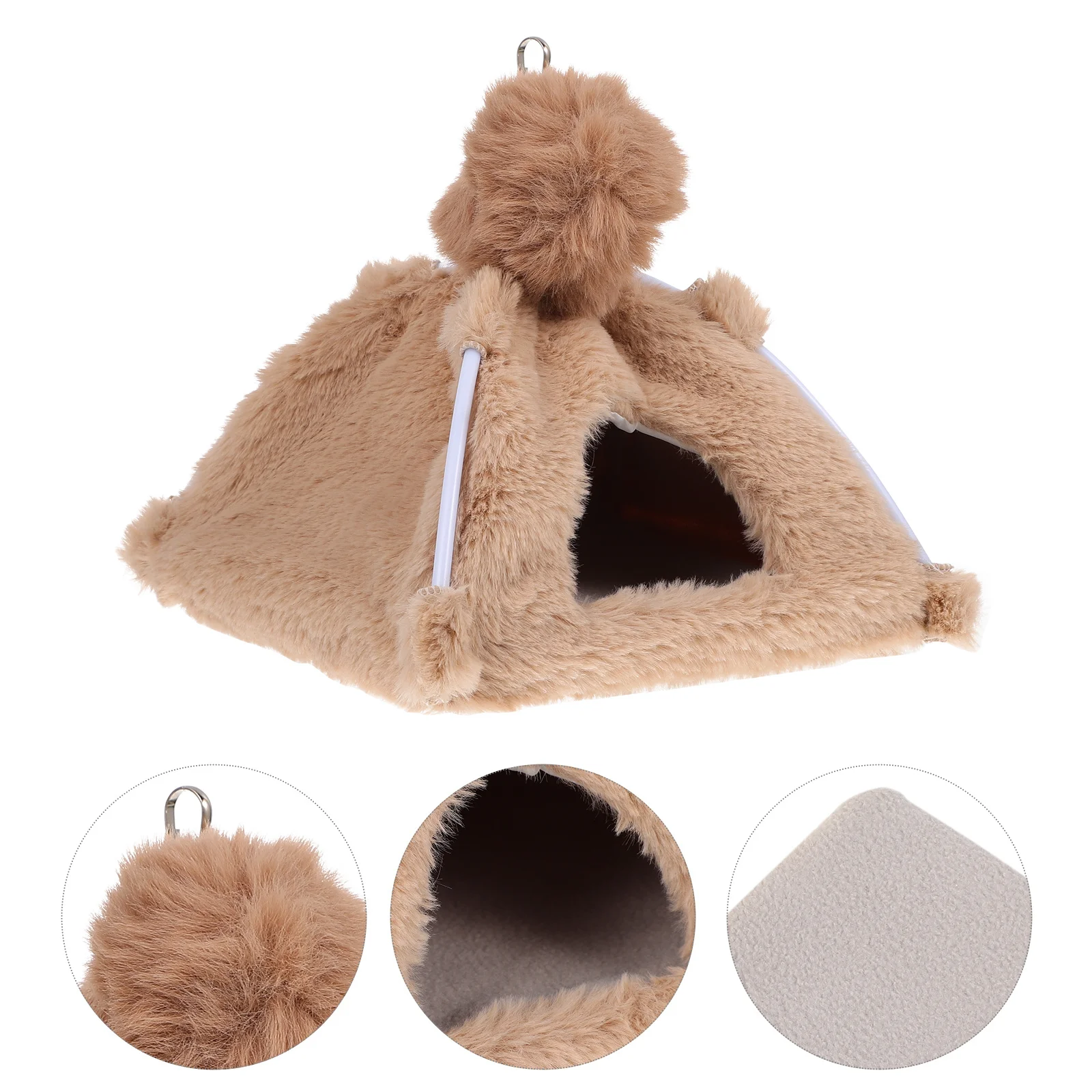 

1pc Warm Bird Nest Small Animal Sleeping Cushion For Birds Parrot Hideout Winter Birdhouse Pet Bird Hut Thickened Soft Bed