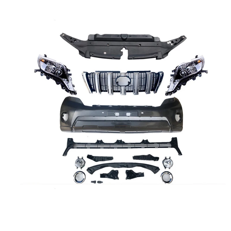 

Front bumper and rear bumper for Toyota prado facelift Prado 2010 Update Body kit for toyota prado 10-17 upgrade to 2018 style