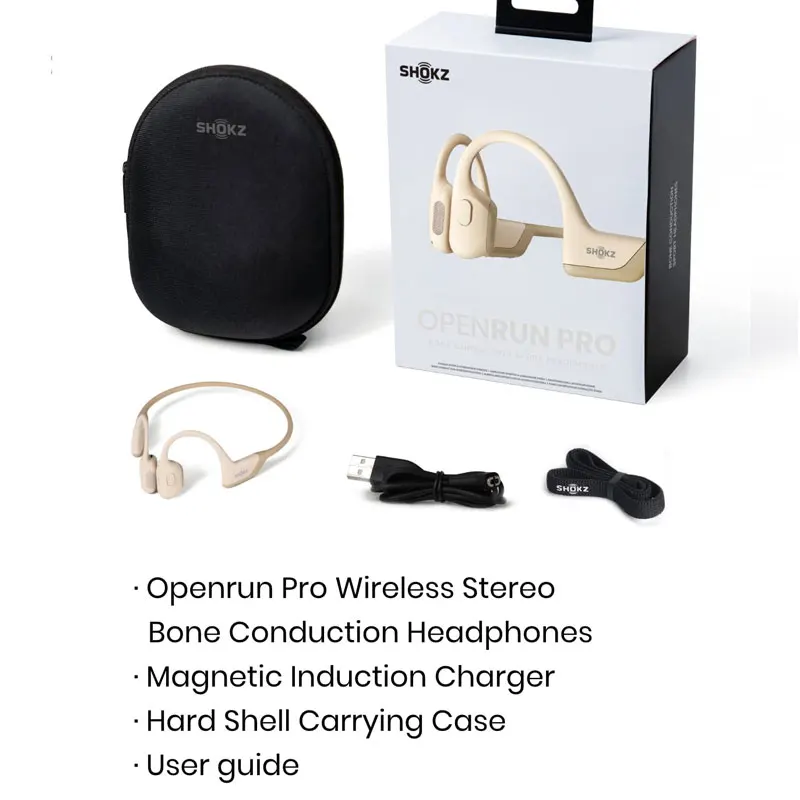 SHOKZ OpenRun Pro Mini  Bone Conduction Open-Ear Bluetooth Sport Headphones  Sweat Resistant Wireless Earphones for Running S811