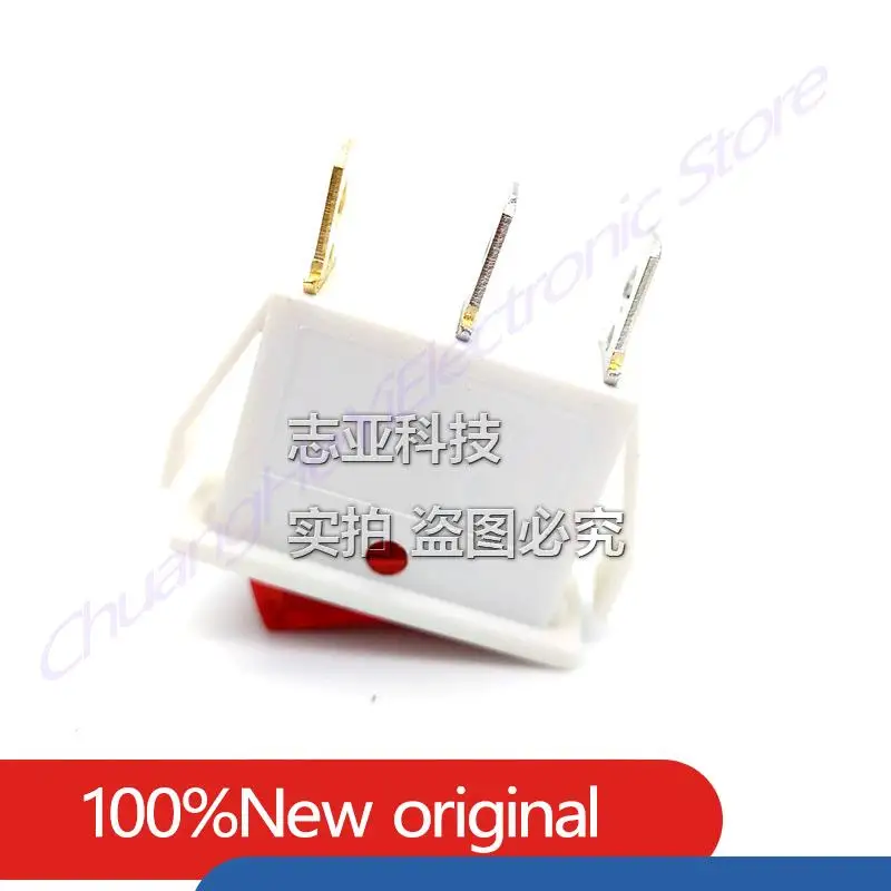 Ship Type Switch KCD3 with Light 3 Pin 2 Speed White Electric Frying Pan Electric Heat Pan Warping Switch