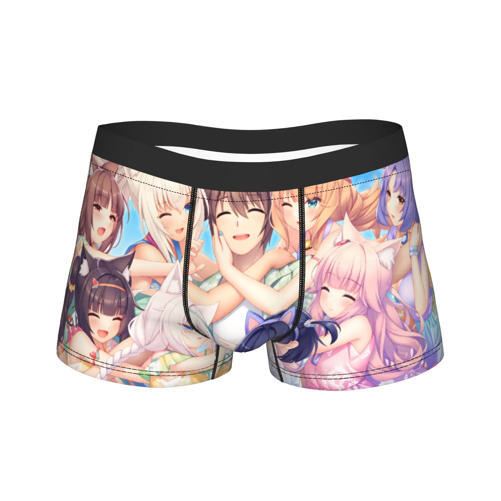 

Nekopara Coconut Cinnamon Azuki Underwear Custom DIY Boxer Shorts Trenky Man Panties Breathable Shorts Briefs