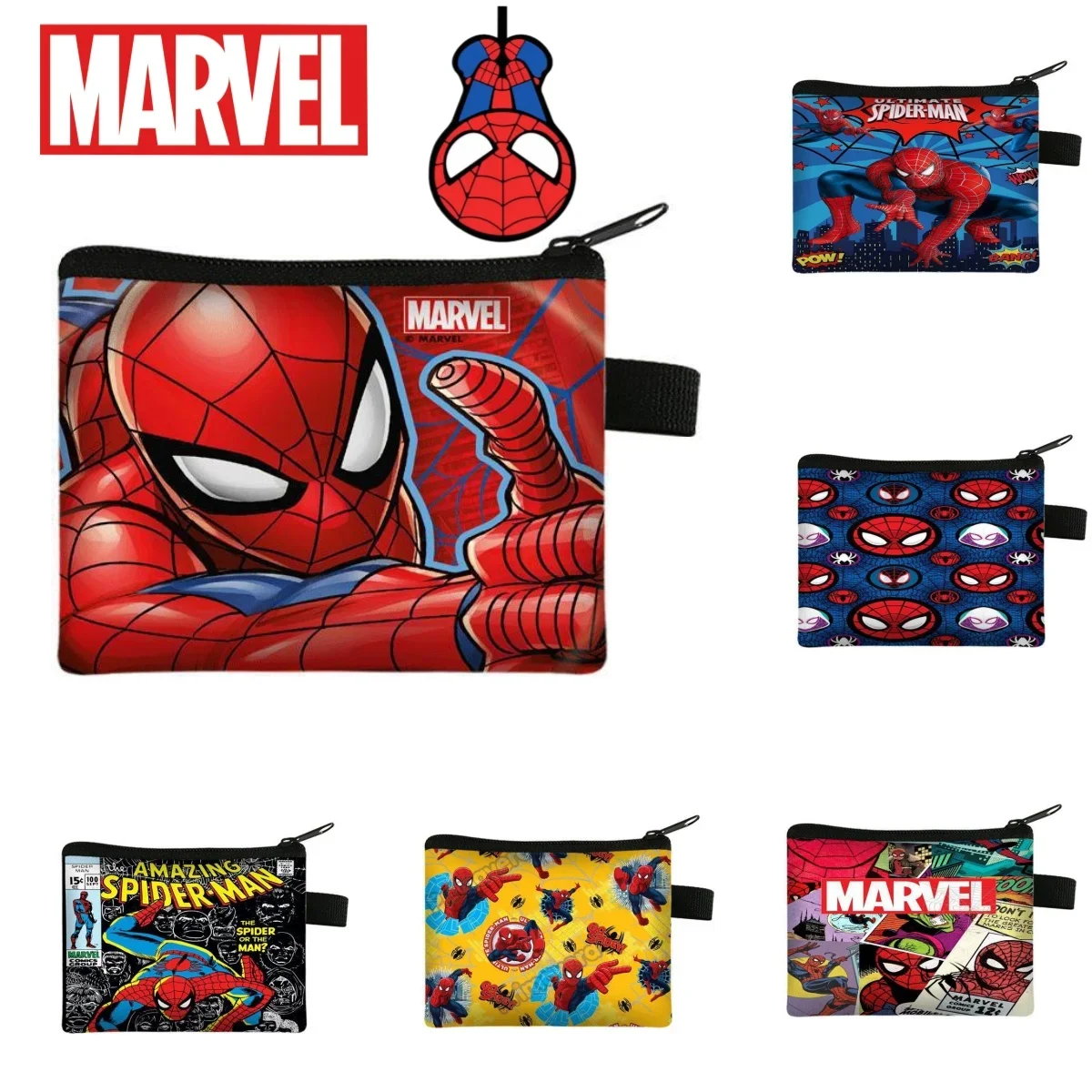 

Marvel's New Spider-Man Wallet Polyester Cartoon Cartoon Portable Card Bag Trend Fashion Storage Bag Manufacturers Wholesale