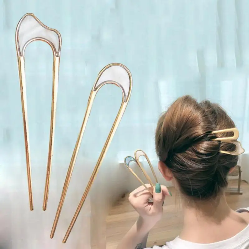 Girl Hair Tools Bun Maker Alloy Metal Conch Shell Hair Sticks Minimalist Hairpin for Women Japan Headwear Hair Accessories