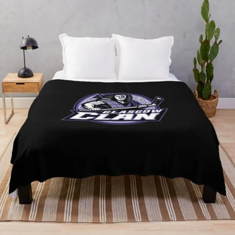 

the Glasgow Clan Classic T-Shirt Throw Blanket wednesday blankets and throws Hairy Baby Blankets