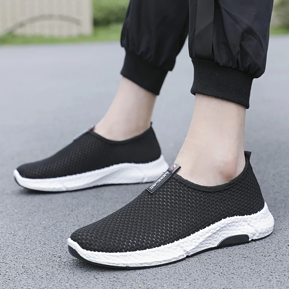 Heren Zomer Casual Schoenen Heren Mesh Ademende Outdoor Antislip Sportschoenen Schoenen Brede Top Traagschuim Loafers Schoenen