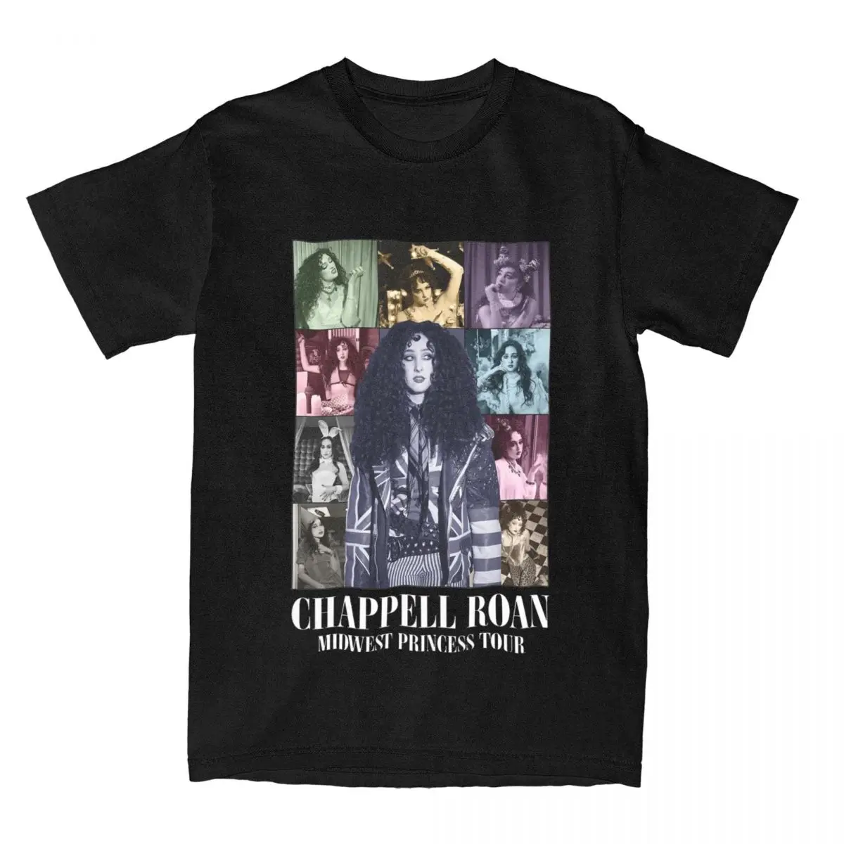 Men's Chappell Roan The Eras Tour T Shirts Cotton Tops Funny Short Sleeve Crew Neck Tees Adult T-Shirt