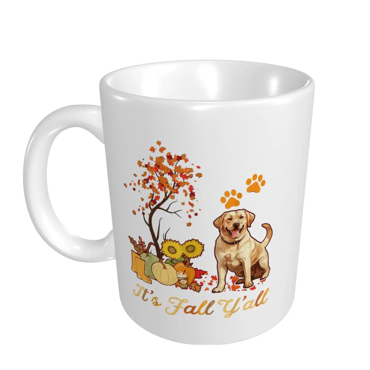 Mark Cup Mug Labrador Retriever Fall Autumn Leaf Maple Tree Thanksgiving Coffee Mugs Tea Milk Water Cup Travel Mugs Office Home