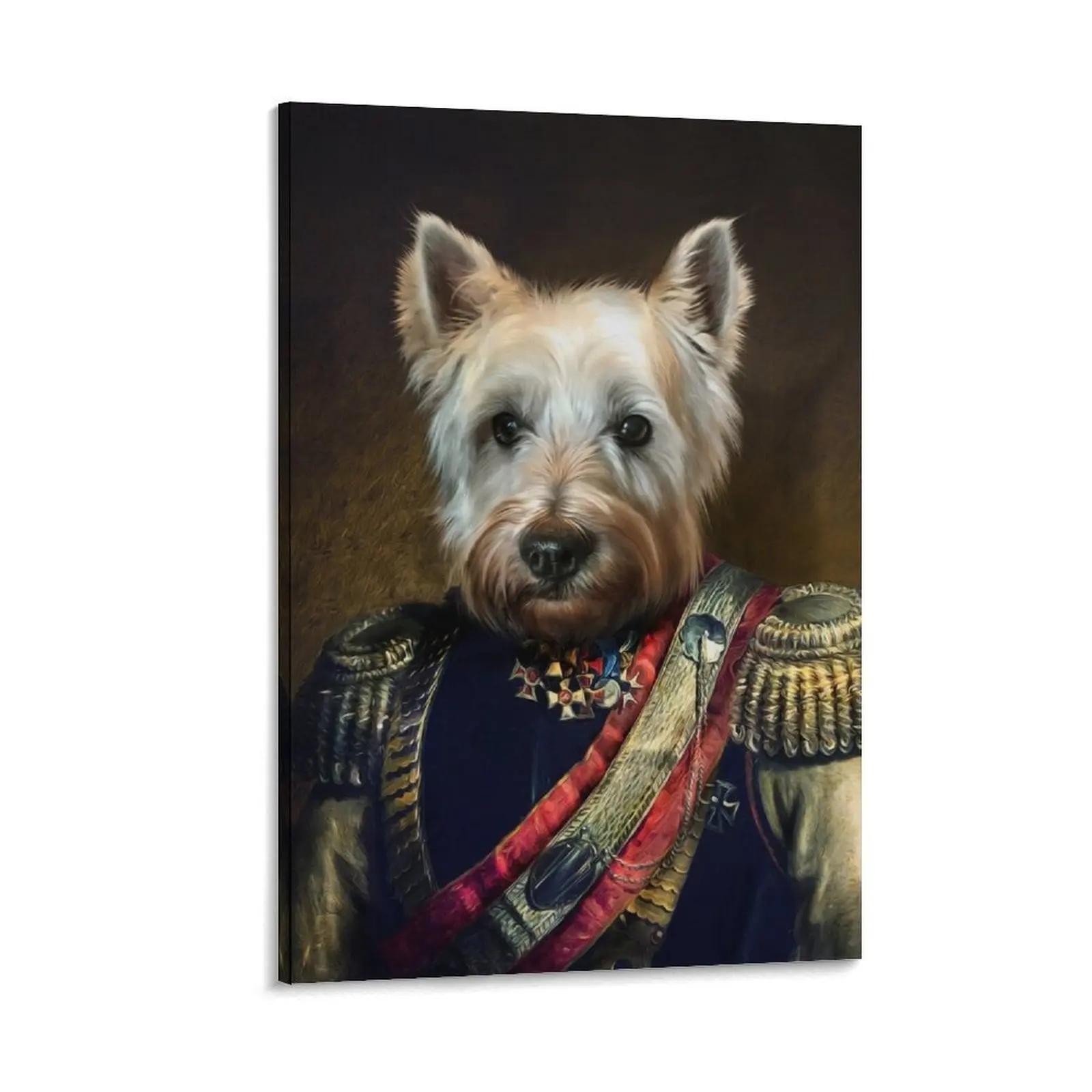 

West Highland Dog Portrait - Meatball Canvas Painting home decor japanese room decor