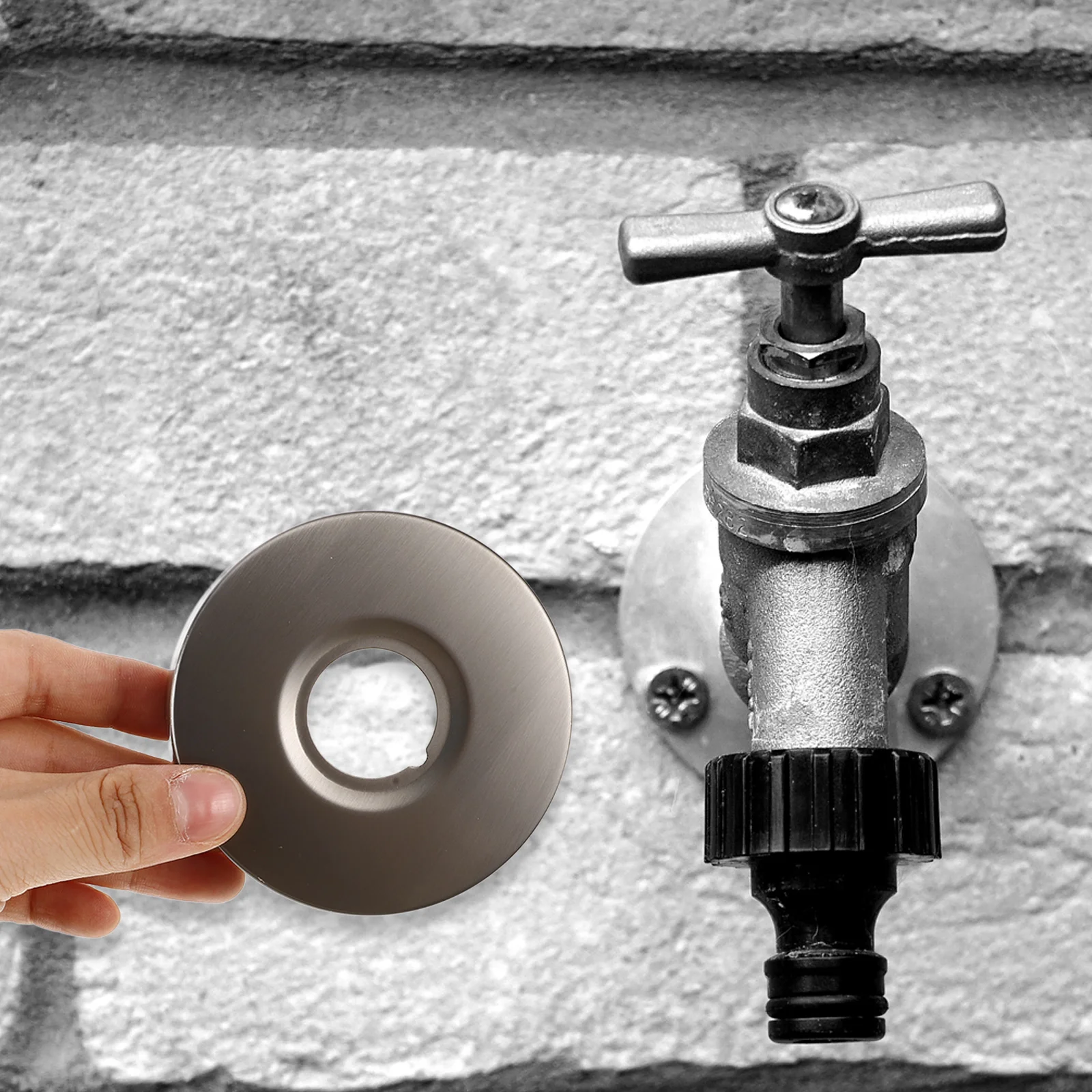 

Shower Head Arm Cap Durable Stainless Steel Cover Plate Extended Size Easy Installation Plumbing Gap Covering Flange Hole Cover