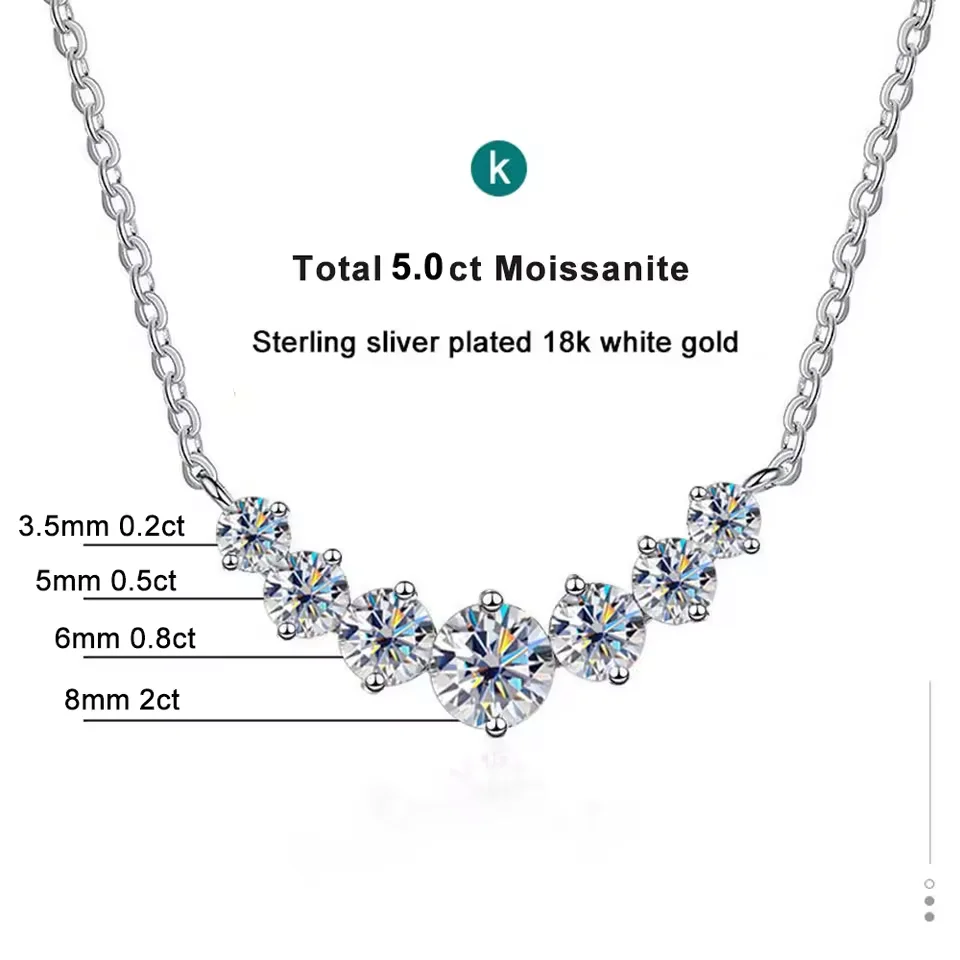 KNOBSPIN D VVS1 Halsketten mit Moissanit-Anhänger für Damen, trendiger Partyschmuck, GRA-zertifizierte Halskette aus 925er Silber vergoldetem Gelbgold
