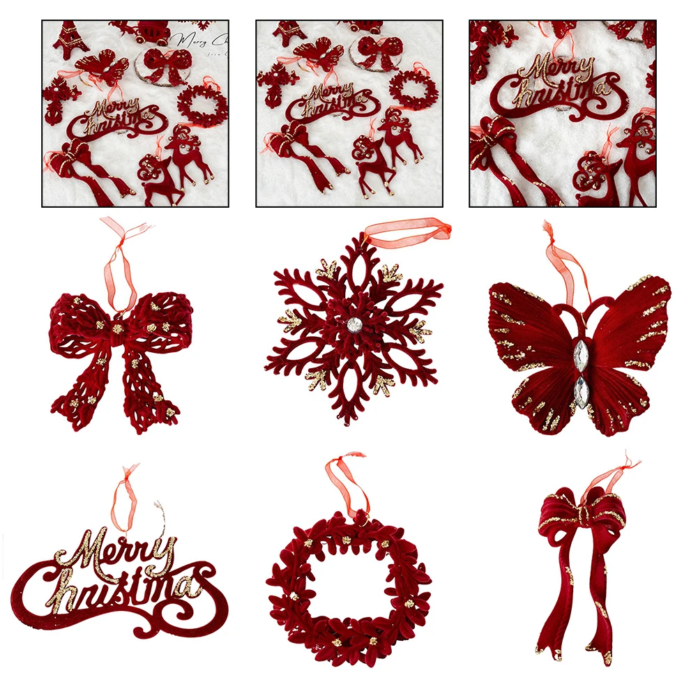 写真が示すように、創造的な休日の装飾のためのDIYクリスマスつまらないもの、より糸が含まれています、ユニークなデザイン、用途の広い、吊り下げオプション