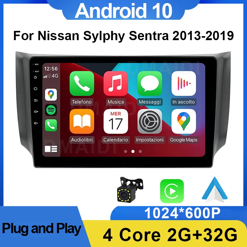 

Android автомобильный радиоприемник Carplay Auto для Nissan Sylphy B17 Sentra 12 2013 2014 2015 2016 2017 2018 2019 мультимедийный плеер навигация