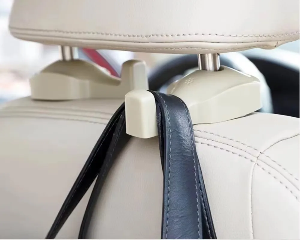 2Pcs Car Interior Fastener Clips Auto Seat Hook Hanger Portable Purse Bag Holder Organizer for Car Styling Interior Accessories