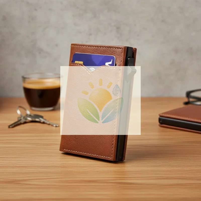 Water Resistant Men Slim Wallet Card Holder with Clear ID Window Cash Pocket Lightweight Purse for Outdoor Work Gift