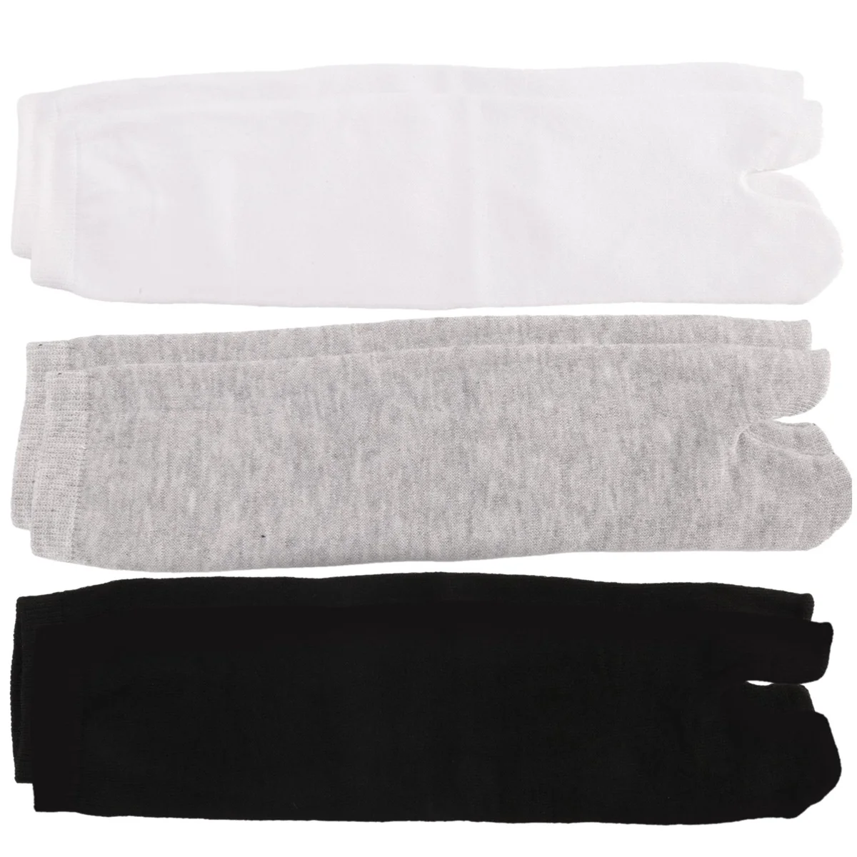 【플래시 세일!】3 쌍 일본 플립 플롭 샌들 스플릿 토 타비 게타 조리 양말 화이트 + 블랙 + 그레이