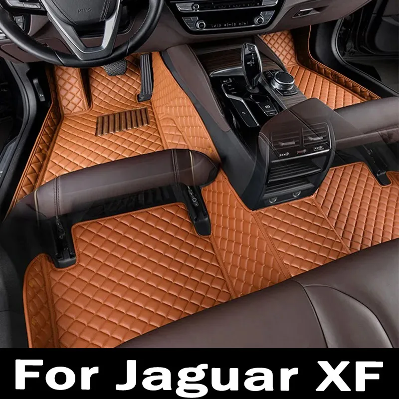 Car Floor Mats For Jaguar XF X250 2008~2015 Carpet Rug Durable Leather Mat Auto Anti Dirty Pads Interior Parts Car Accessories