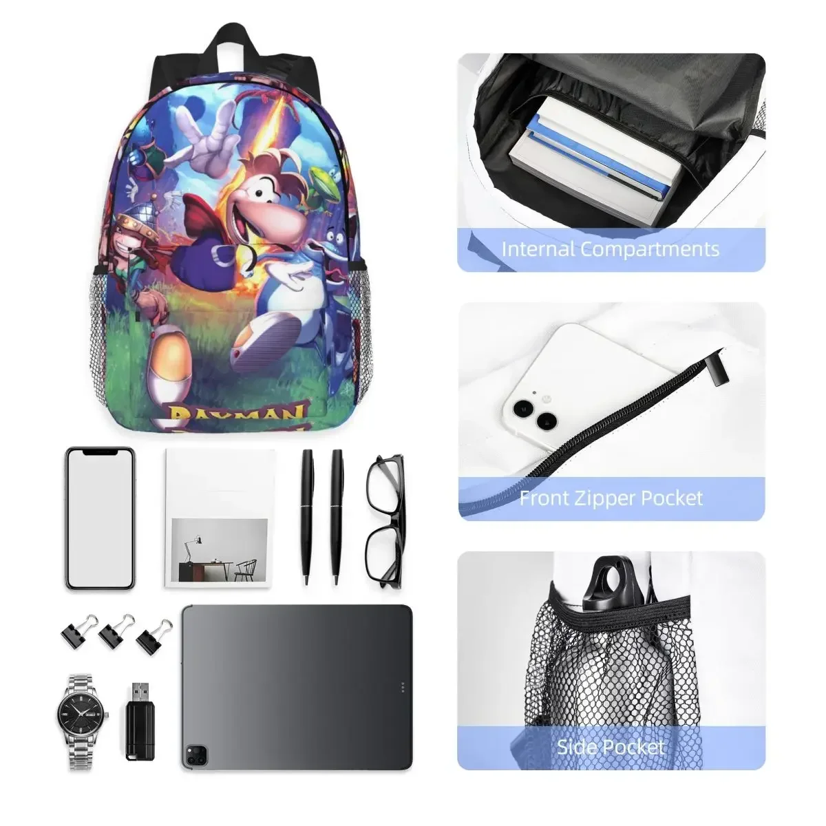 حقيبة ظهر كارتون جيمز رايمان ليجيندز رائجة البيع حقيبة نهارية ذات سعة كبيرة للأولاد والبنات حقيبة كتب حقائب كتف للرجال والنساء حقيبة مدرسية