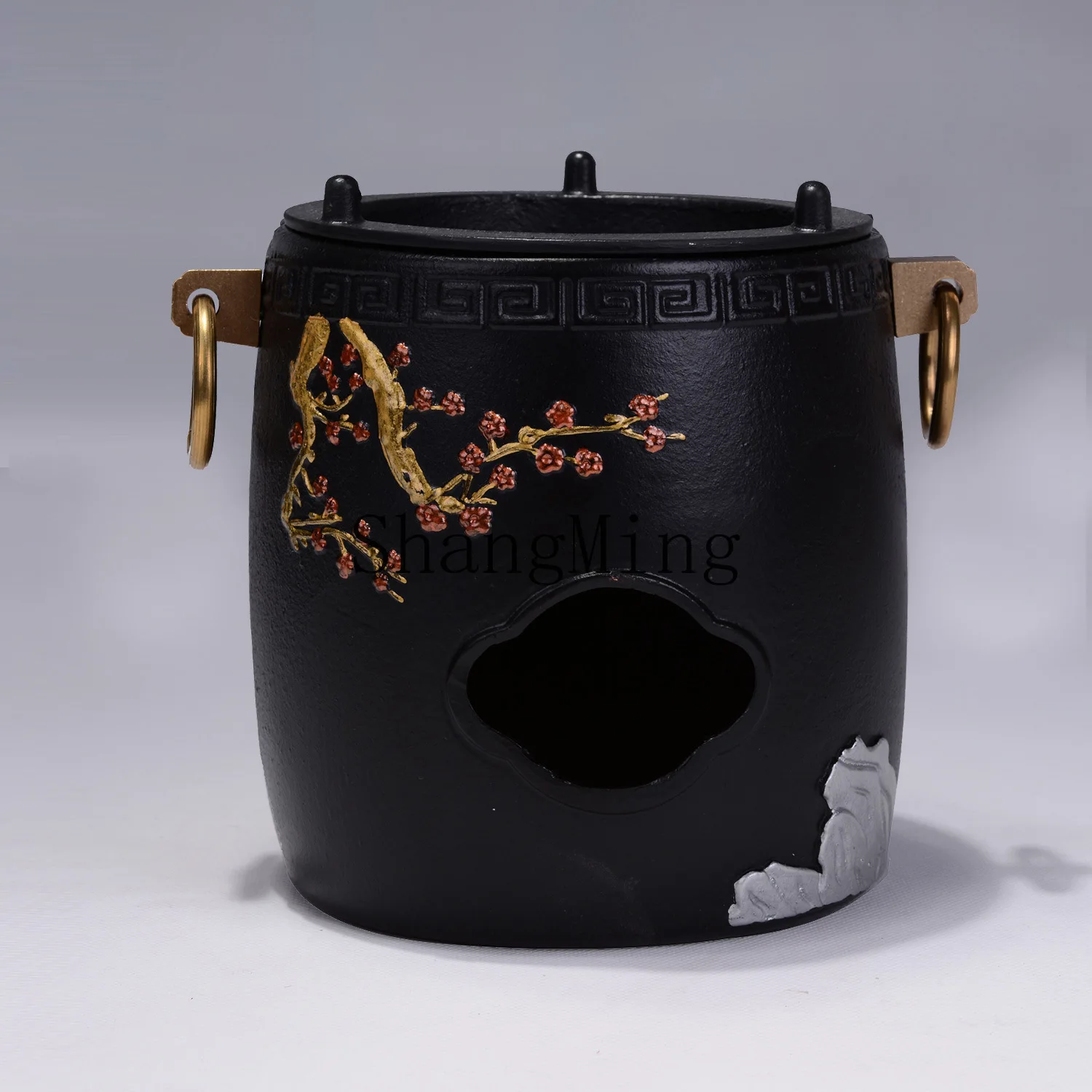 SM Kung Fu Tea Set Copper Ring Amphora Plum Blossom Stove Seat Household Iron Kettle Heating Stand