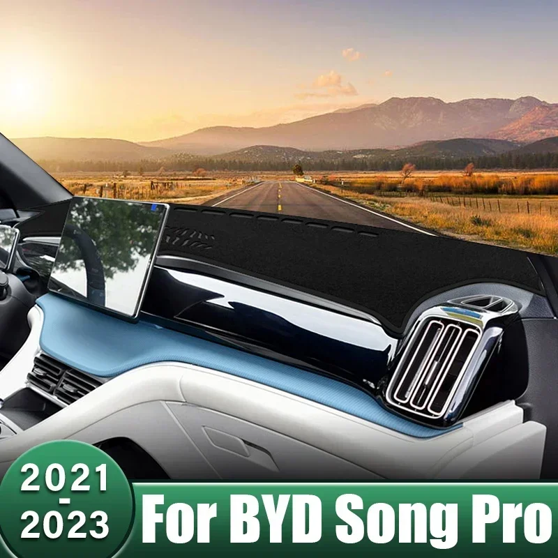 

Car Dashboard Mats Sun Shade Cover Avoid Light Pads Anti-UV Carpets Interior Accessories For BYD Song Pro DM-i 2021 2022 2023