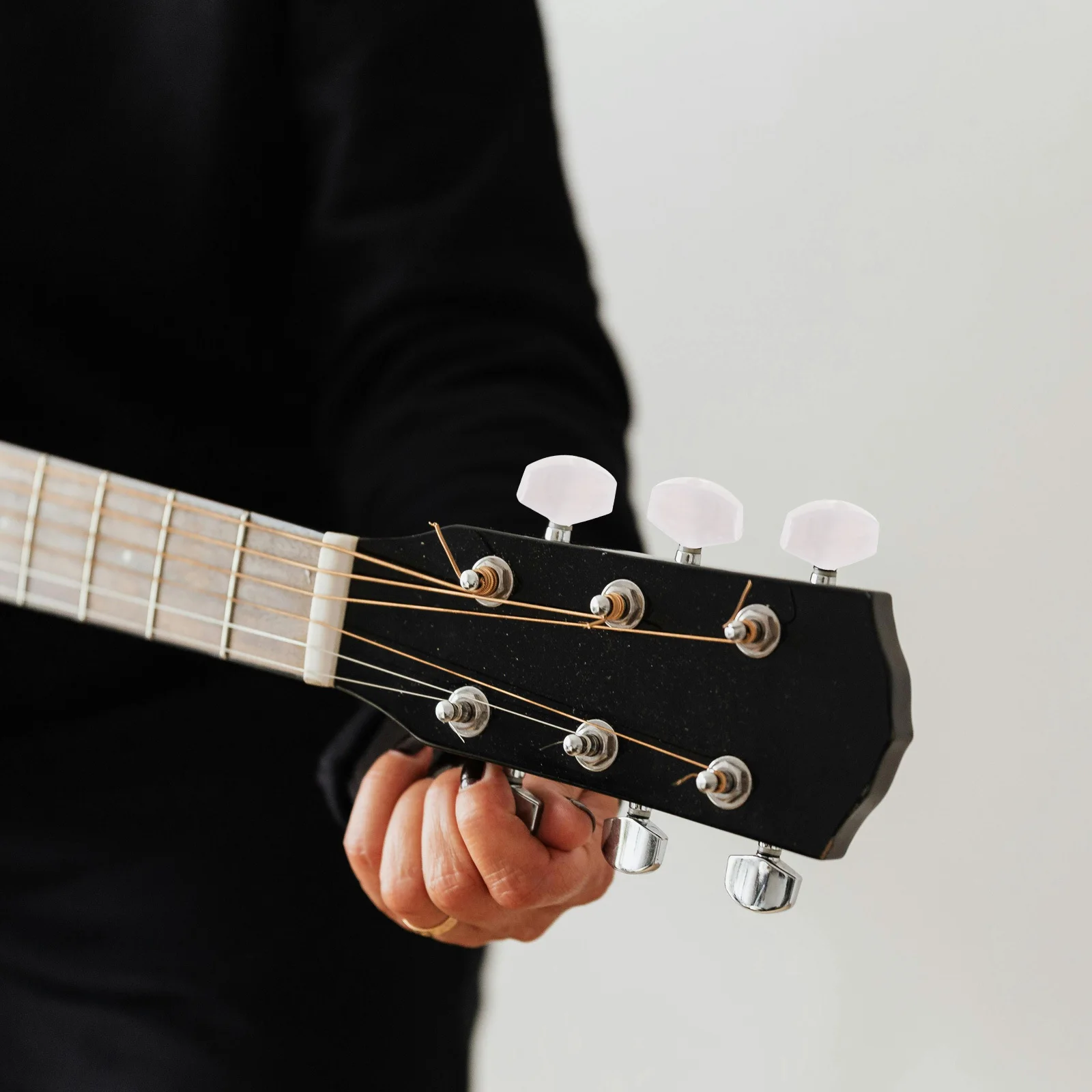 

12Pcs Guitar Tuning Peg Caps Square Head Replacement Knobs Ergonomic Comfortable Grip Stable Tuning Acoustic Electric Folk