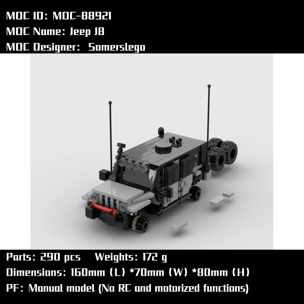 MOC-88921 klocki do budowy pojazdu 290 szt. Technologia majsterkowania DIY montaż elektroniczny rysunek High TechToys prezenty świąteczne dla dzieci