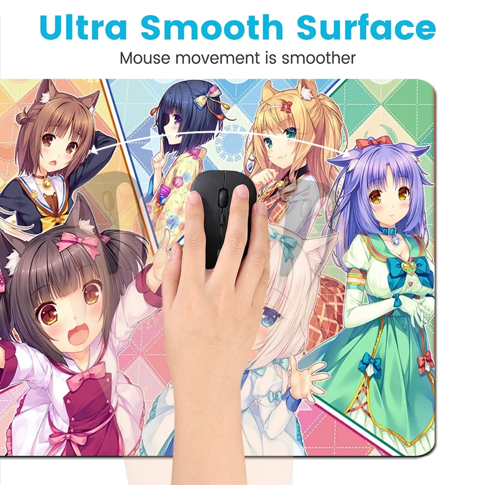 Anime Nekoparas Mousepad New Rubber Mouse Durable Desktop Mousepad Size For Game Keyboard Pad For Gamer