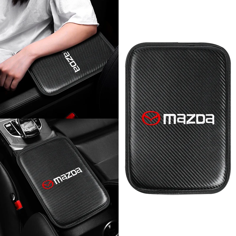 1pc Car Armrest Cushion Cover Car Seat Armrest Storage Protective Pad For Mazda Demio Atenza Axela 6 3 CX5 5 2 323 RX8 CX7 MX30