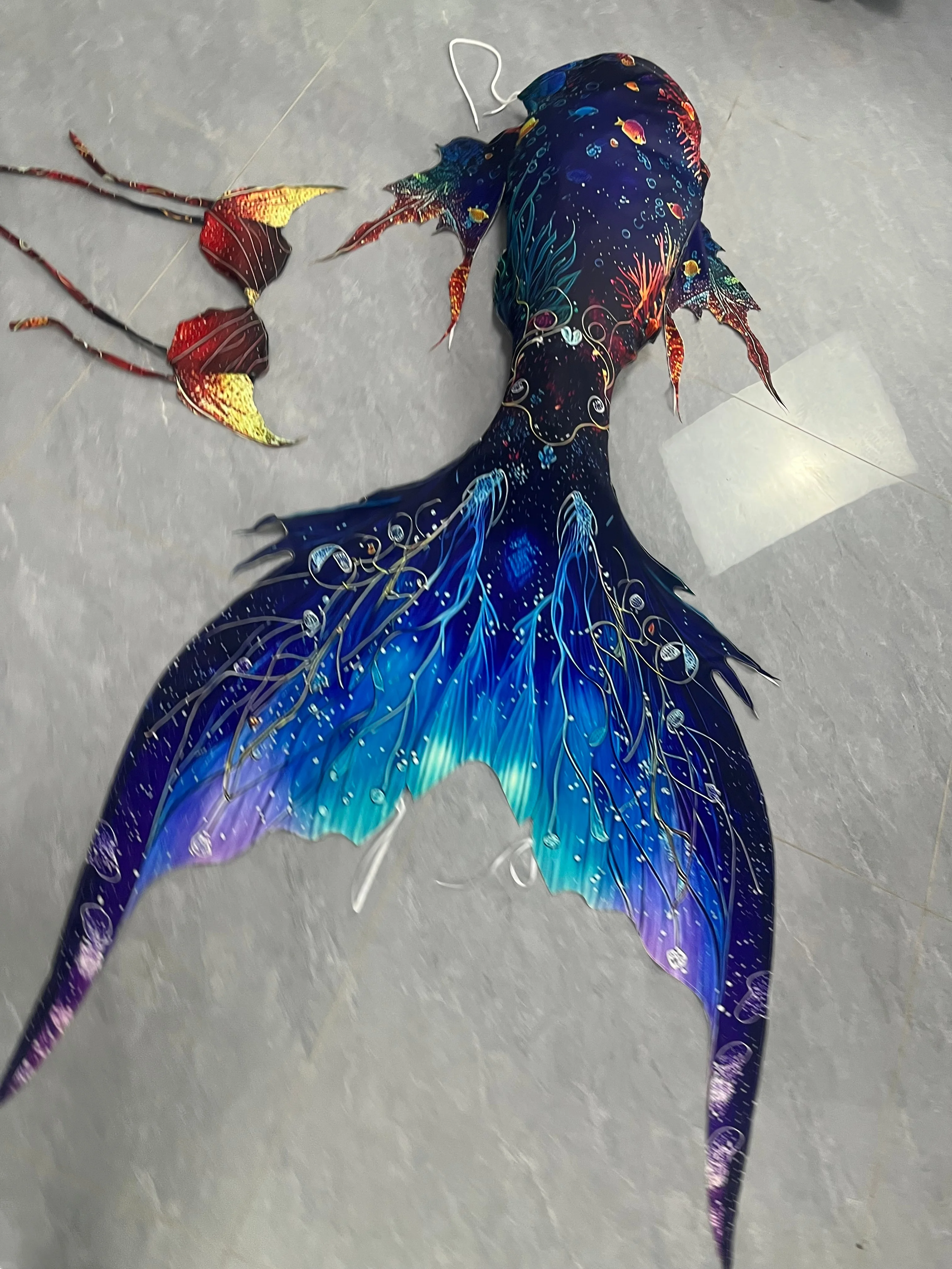 

Blue Adult Mermaid Tail Aquarium Underwater Diving Performance Costume