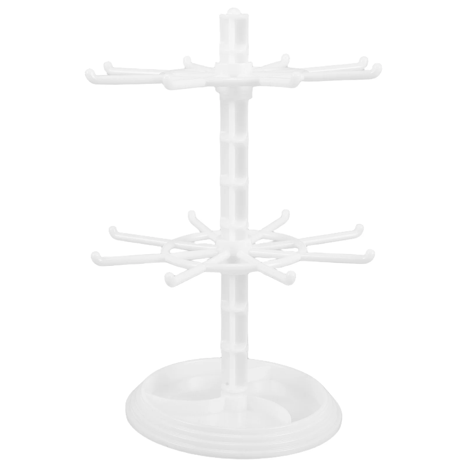 

Jewelry Display Stand Rotating 360 Degree Multifunctional Holder For Earrings Necklaces Bracelets Keychains Plastic