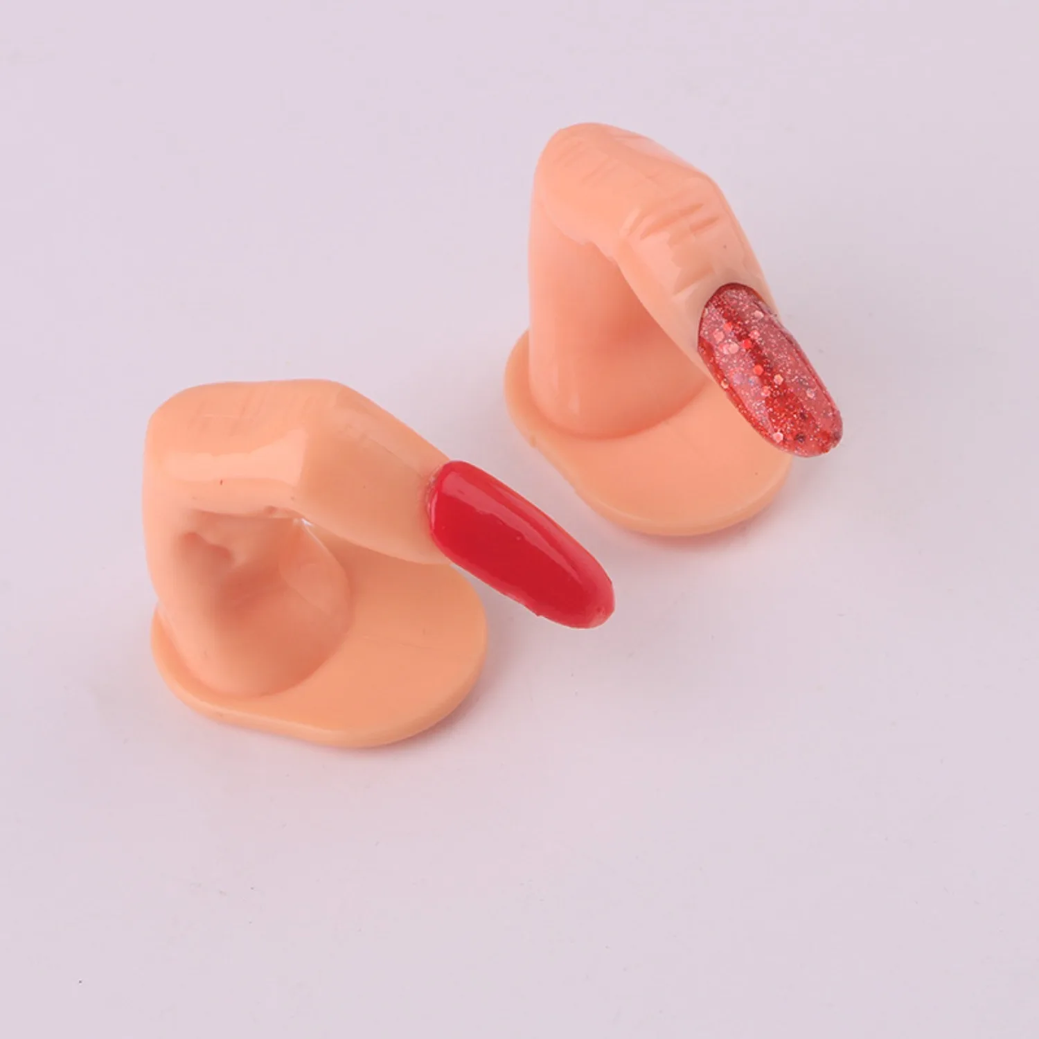 1-10Pcs Plastic Fake Practice Finger Acrylic Nail Tips Practise Hand Model Fingers Training Manicure Nagel Display Nails Tools