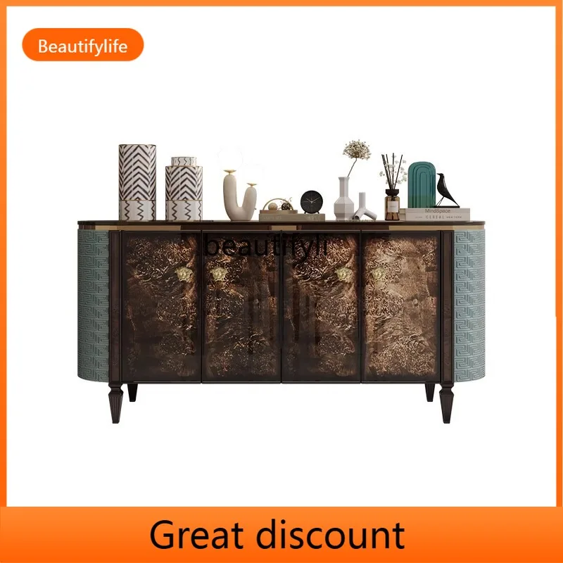 

A53 Italian solid wood dining side cabinet, living room decoration cabinet, designer high-end storage cabinet