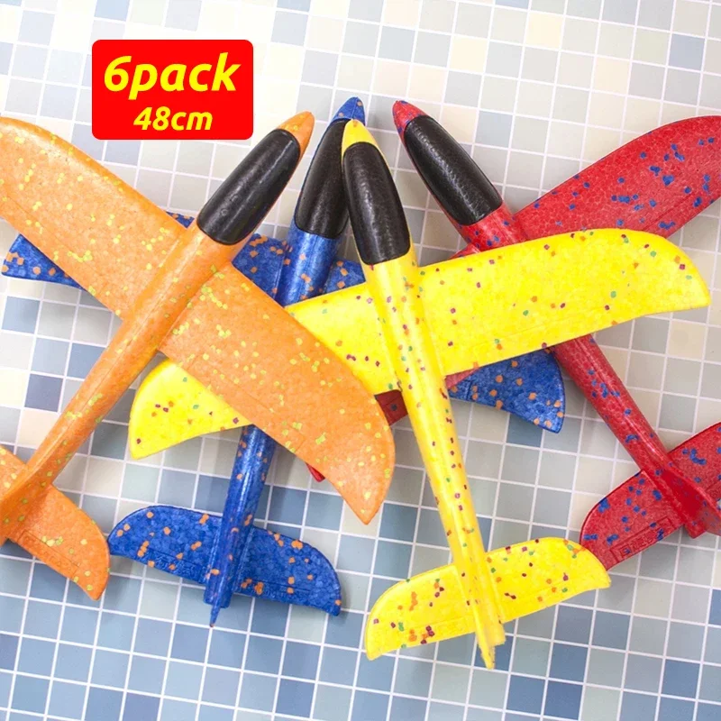 48cm Big Hand Launch Throwing Foam Palne EPP Airplane Model Glider Plane Aircraft Model Outdoor DIY Educational Toy for Children