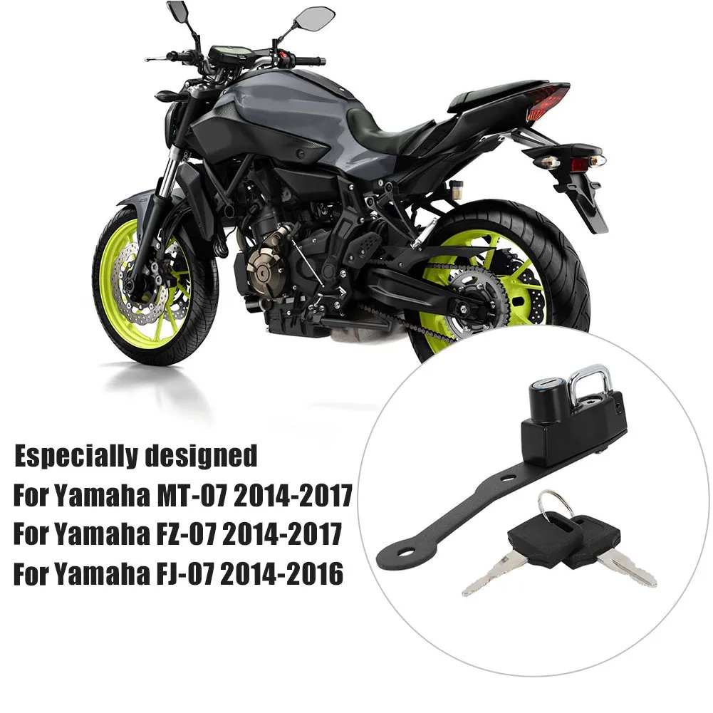 Helmet Lock for  Motorcycle Mount Hook Motorcycle Alloy Helmet Lock Kit for  MT-07 FZ-07 2014-2017/FJ-07 2014-2016