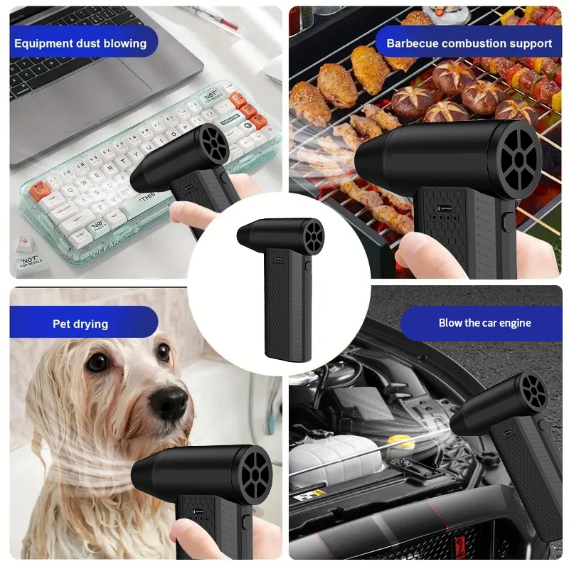 

130000RPM Mini Air Blower Handheld Electric Turbo Jet Fan Industrial Dust blower Brushless Motor Violent Blower Wind Speed 52m/s