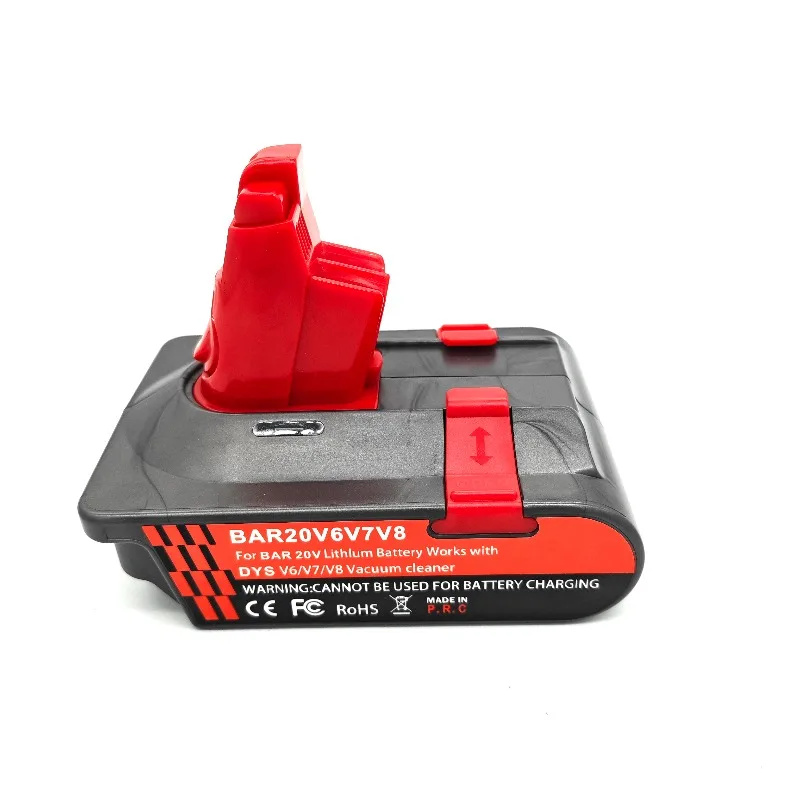 BAR20V6V7V8 3-in-1 Battery Adapter Converter for Bauer 20V Lithium Batteries Converting To for Dyson V6 V7 V8 Vacuum Cleaners