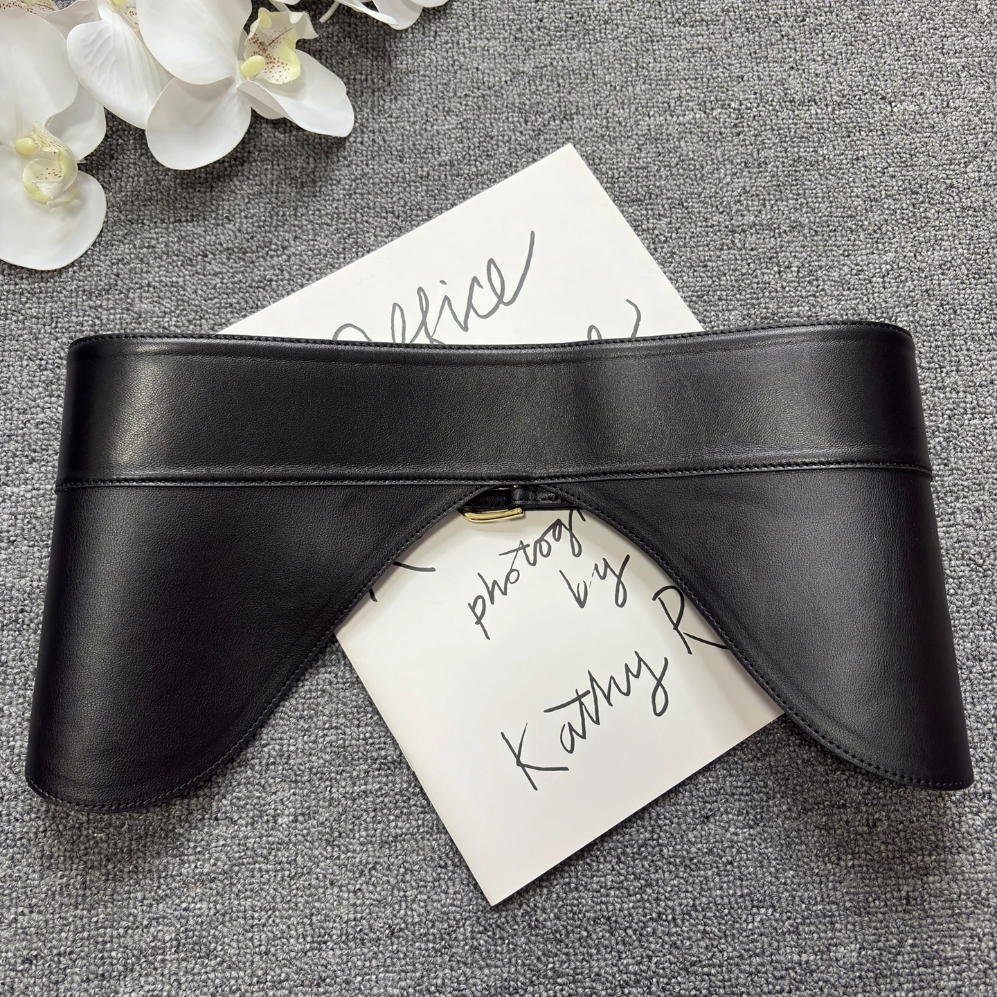 Sheepskin Double Needle Buckle Soft Waist Cover Super Wide Women's Style Decorative Leather Belt Dress Waist Soft Leather Belt