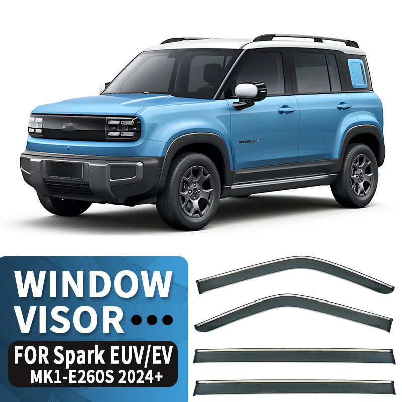 

For Chevrolet Spark EUV 2024+ Car Window Visor Awning Shelters Windshield Side Window Rain Sun Shade Accessories Car Styling