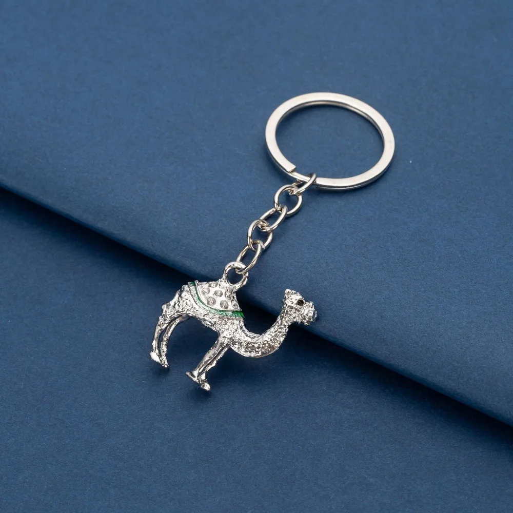 New Metal 3D 3D Camel Keychain Zinc Alloy Simple Alloy Camel Keychain Exquisite Portable Bag Charm Car Accessories