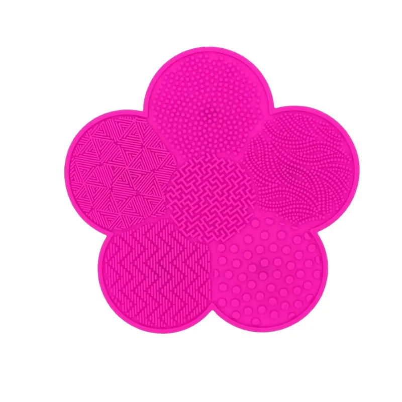 Silicone wash pad para lavar ameixa flor, pincéis de maquiagem, ferramentas de beleza, sucção, fundação cosmética