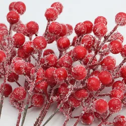 (10 pieces/bag) 22cm snowflake simulation berry skewer Christmas tree outdated New Year celebration room vase decoration