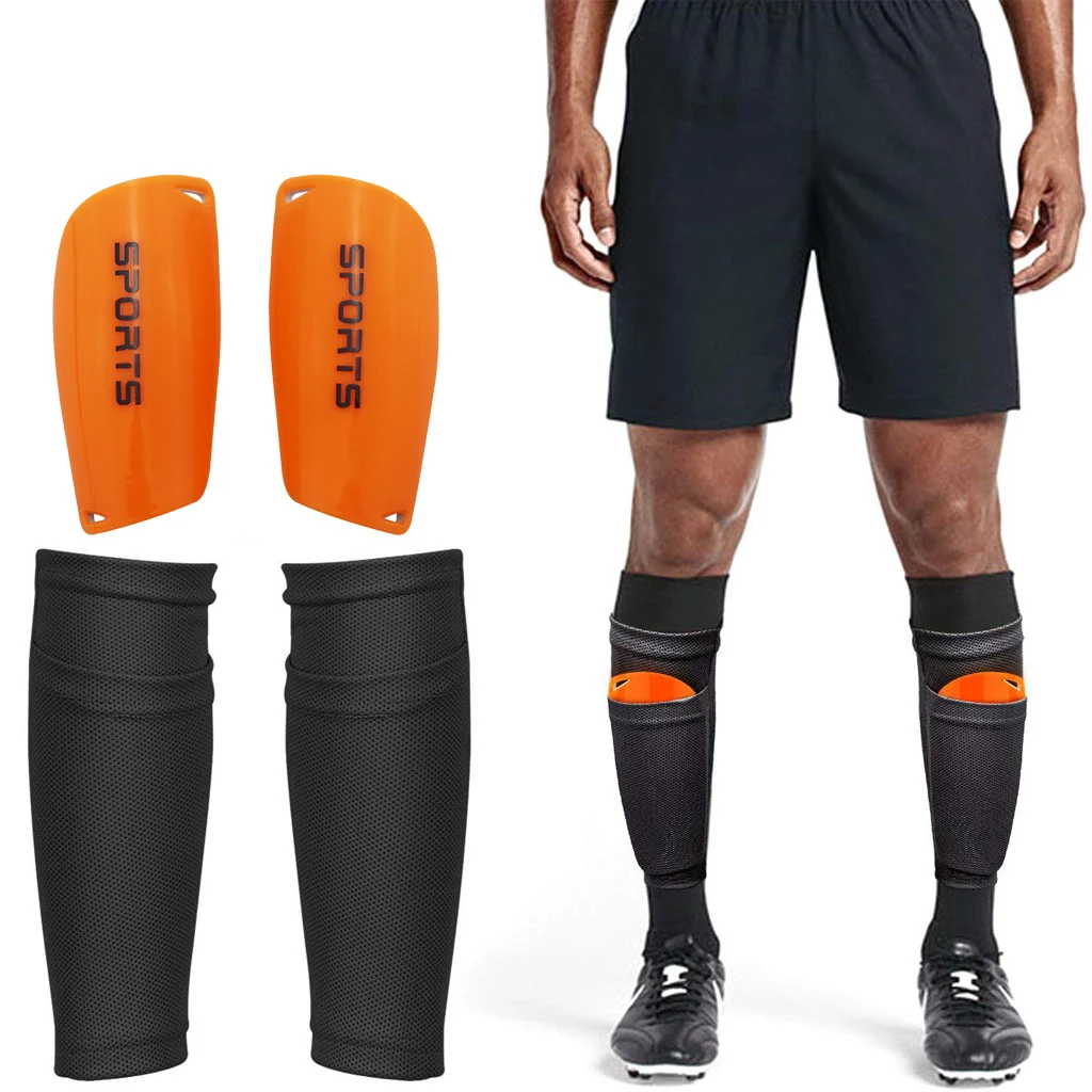 WOSWEIR 1 Pair Soccer Football Shin Guard Teens Socks Pads Professional Shields Legging Shinguards Sleeves Protective Gear