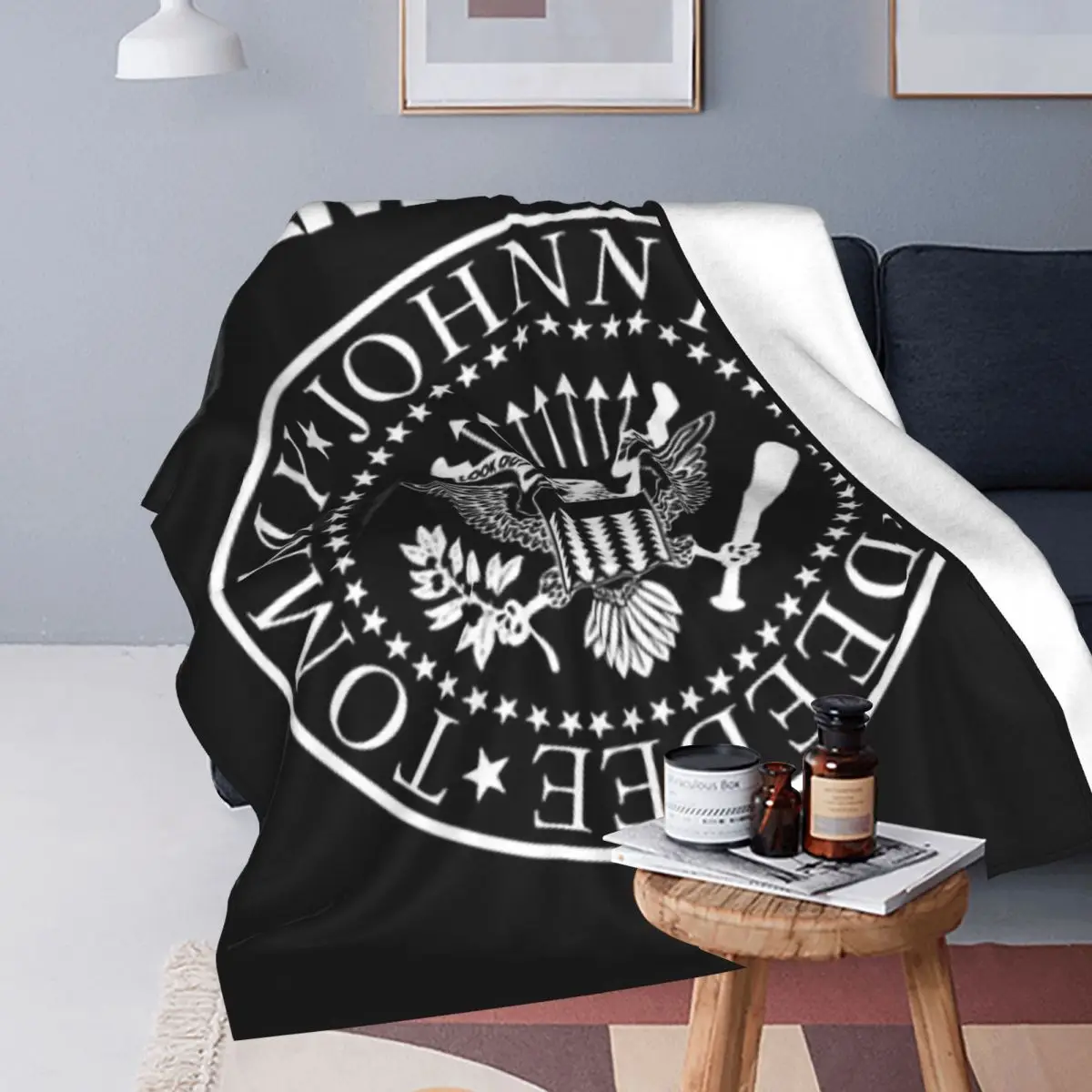 The Ramone Merch Blanket Soft Warm Flannel Throw Blanket Bedding for Bed Living room Picnic Travel Home Sofa