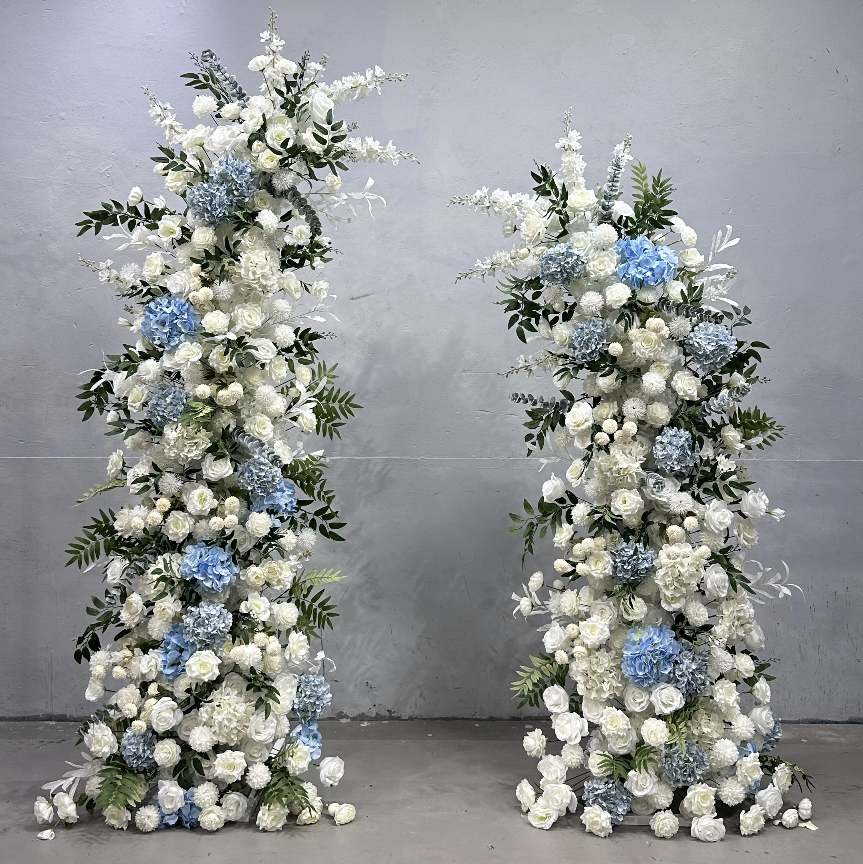 ATV Wedding Horn Flower Arch-Artificial Silk Decor With Backdrop Elegant Ceremony Flower Arrangement