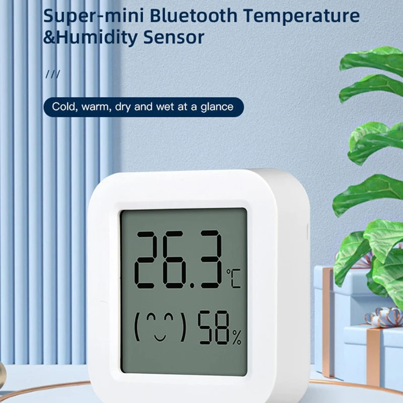 Sensor de umidade e temperatura full-tuya zigbee mini display digital lcd app controle remoto termômetro higrômetro