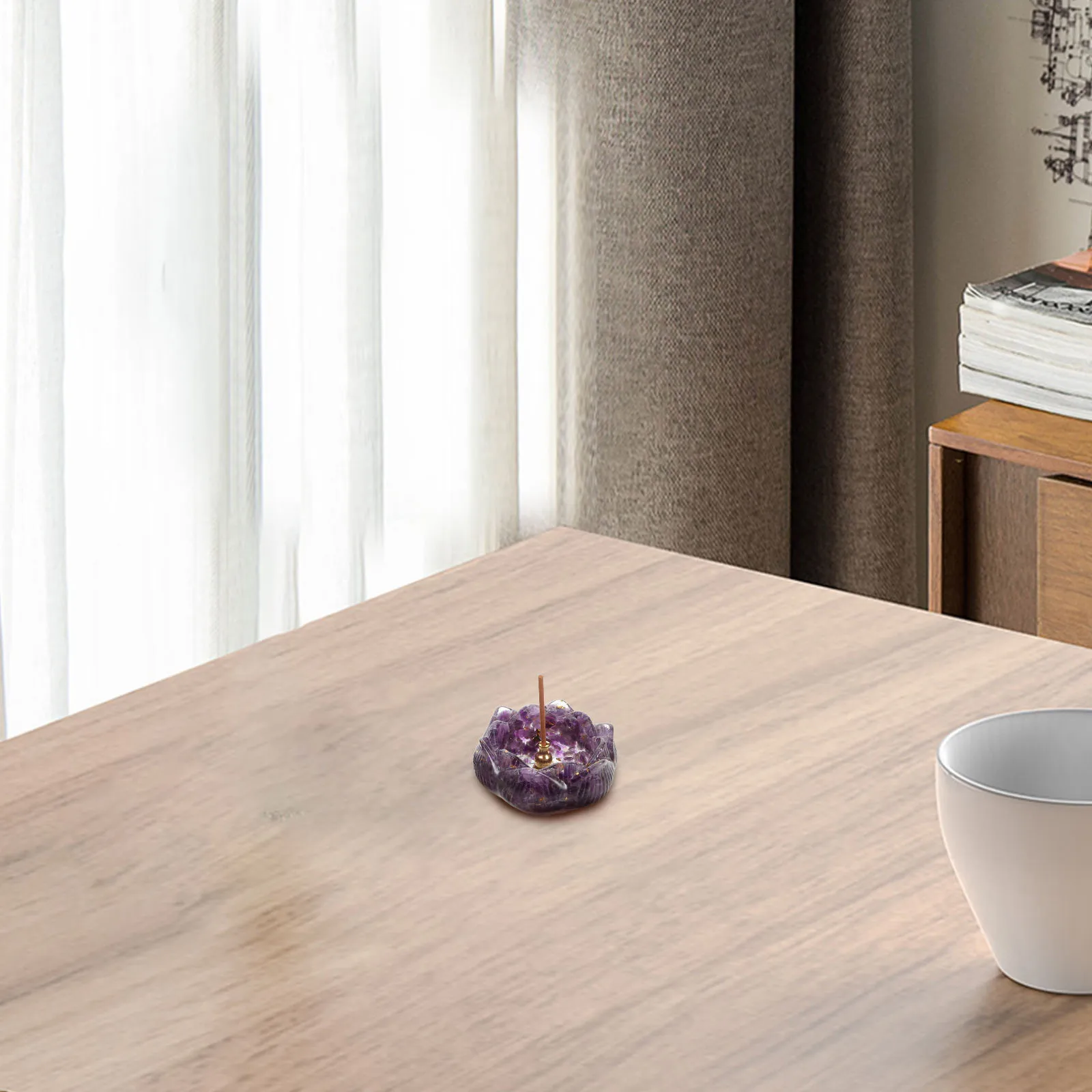 

1Set Flower Incense Burner Set Elegant Design Aromatic Experience Stable Base Home Office Yoga Spa Table Decoration