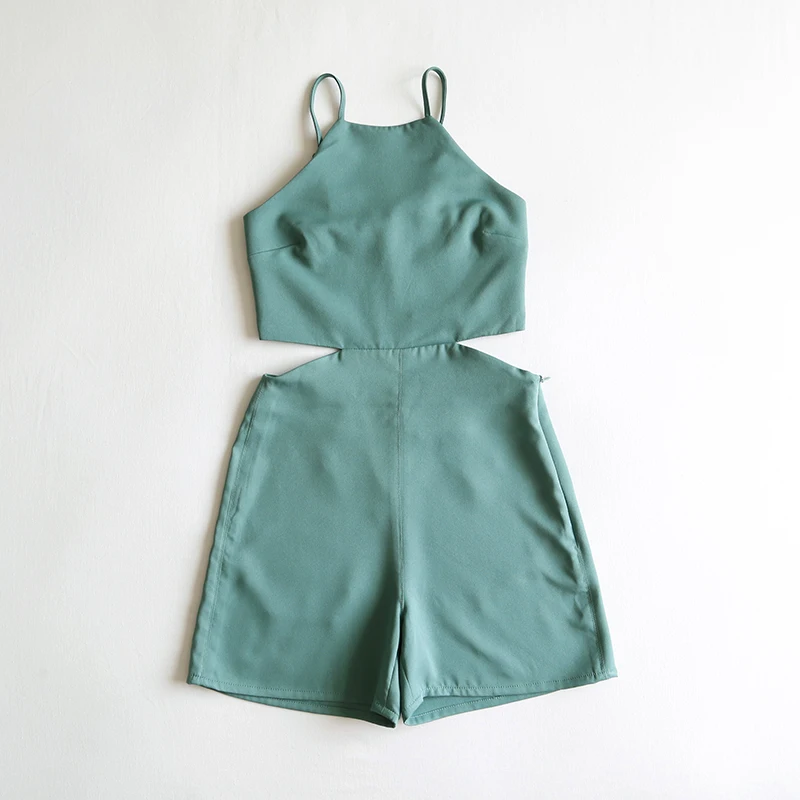 

Женский летний комбинезон-шорты Chunyuan с вырезами на талии, тонкие, с высокой талией, укороченные