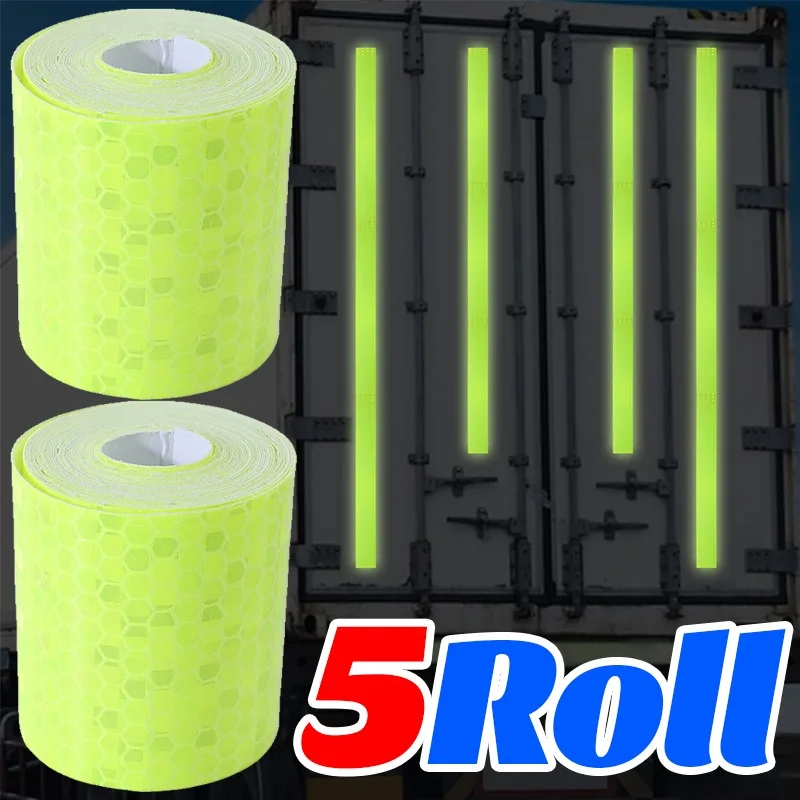 

300X5 см светоотражающая лента высокой видимости, флуоресцентная зеленая самоклеящаяся водонепроницаемая наклейка для автомобилей, грузовиков, велосипедов, шлемов, безопасности