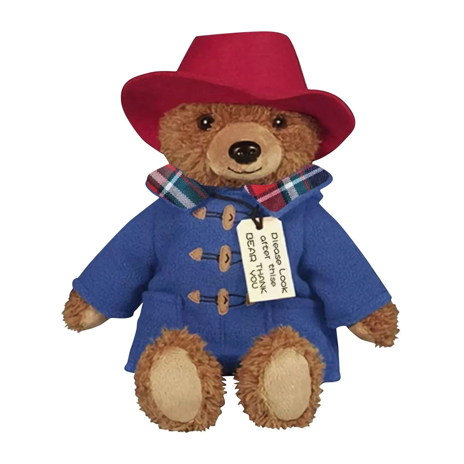 12cm Original Classic Paddington Bear Plush Toy Kawaii Small Bear Portable Handbag Stuffed Dolls High Quality Children Gifts