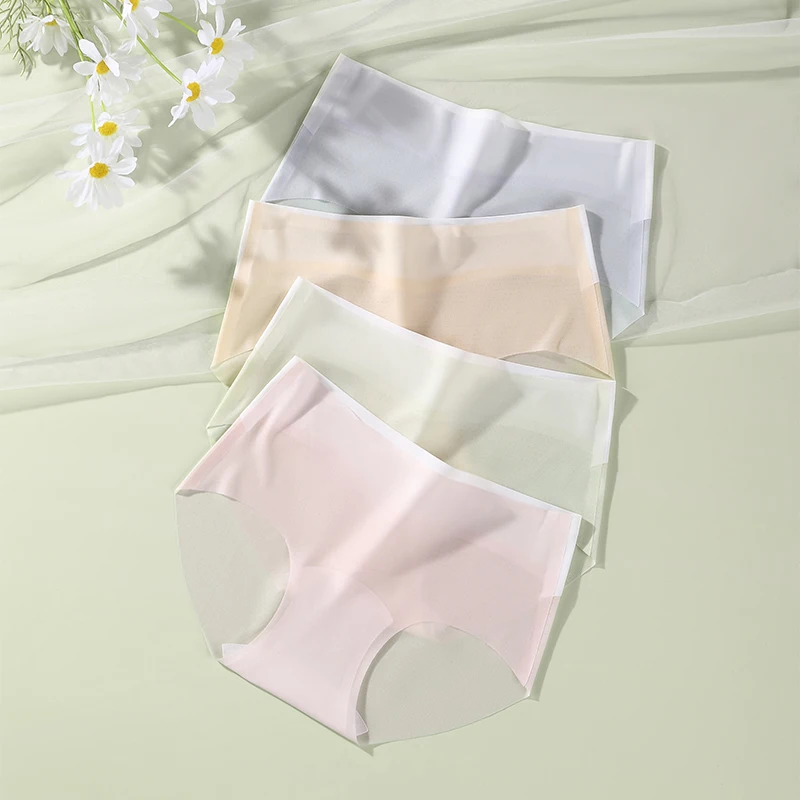 Lingerie feminina moda briefs calcinha feminina micro roupa interior japonês princesa calcinha conjunto pacote mulher seda gelo sexy